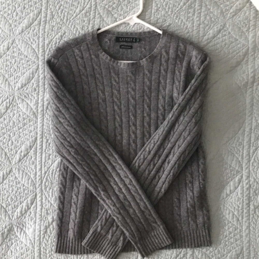 Women’s S Ralph Lauren 100% cashmere grey sweater